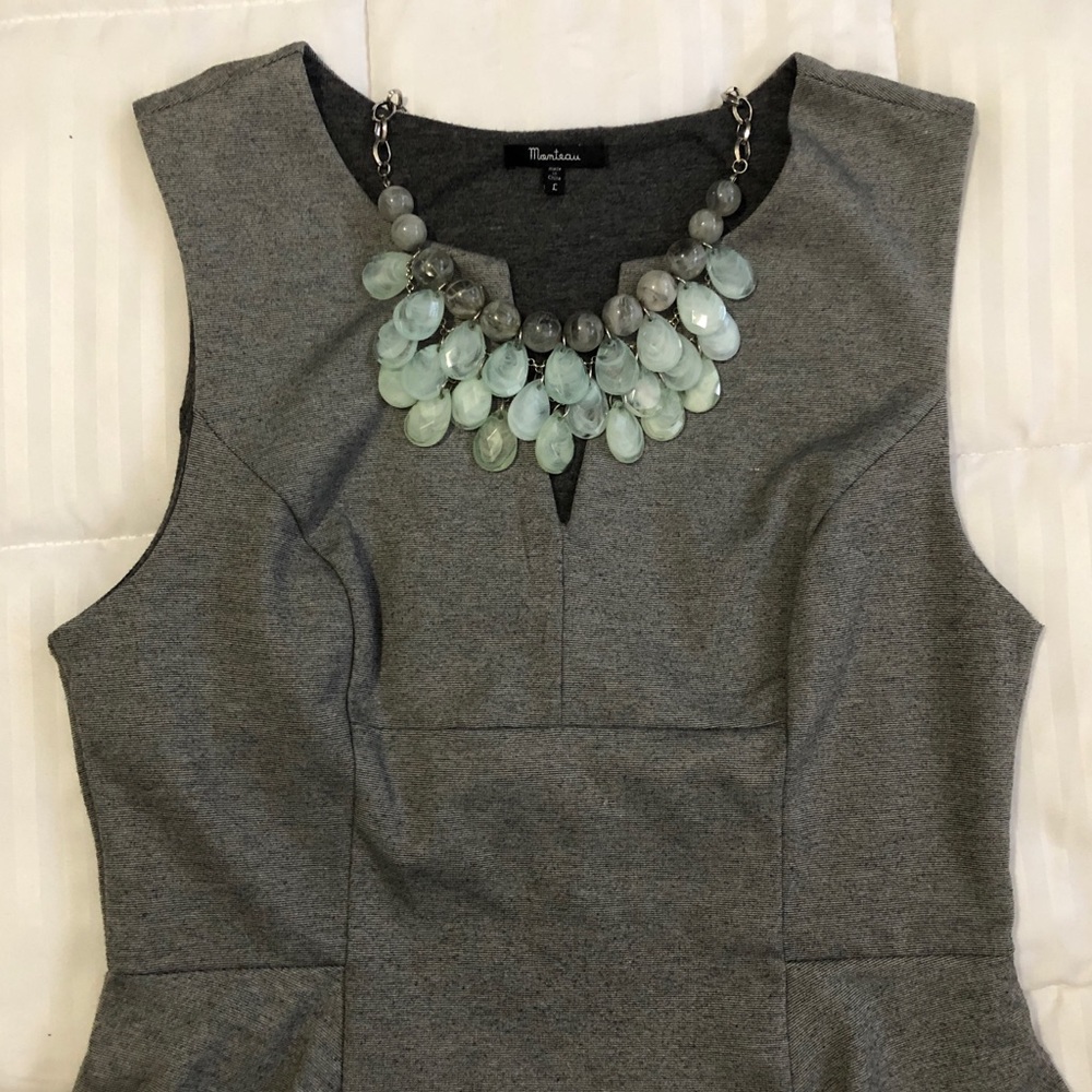 Gray peplum dress